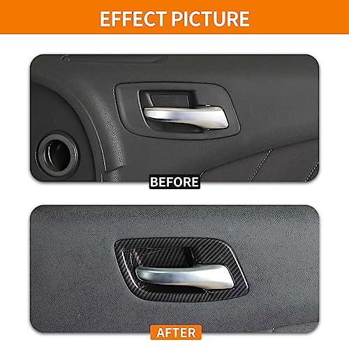 RT-TCZ RTTCZ for Charger Inner Door Handle Cover Trim Bowl for Chrysler 300C 2015Present for Dodge Charger 2011Present Black Carbon Fiber Grain Interior Accessories 5pcs - Image 3