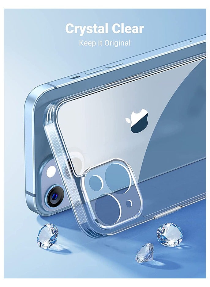 iPhone 14 Case 6.1 inch Anti-yellowing Hard Back Anti-Explosion Back Cover Ultra Thin Anti-drop Shockproof Full Cover Clear Cover Compatible with iPhone 14 Clear Case - Image 3