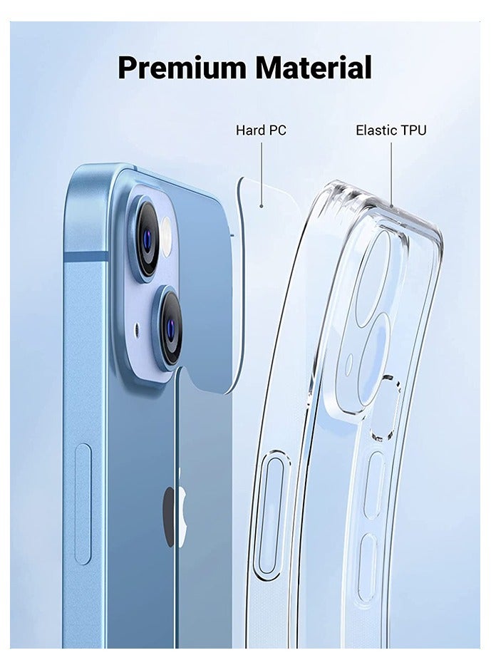 iPhone 14 Case 6.1 inch Anti-yellowing Hard Back Anti-Explosion Back Cover Ultra Thin Anti-drop Shockproof Full Cover Clear Cover Compatible with iPhone 14 Clear Case - Image 5