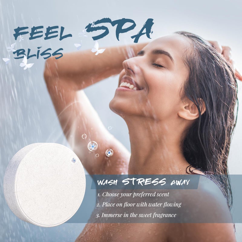 BYART Shower Steamers Aromatherapy - Christmas Gifts for women, 8 Pack Pure Essential Oil Shower Bombs for Home Spa Bath Self Care, Lavender Stress Relief and Relaxation Gifts for Her Stocking Stuffers Pink - Image 2