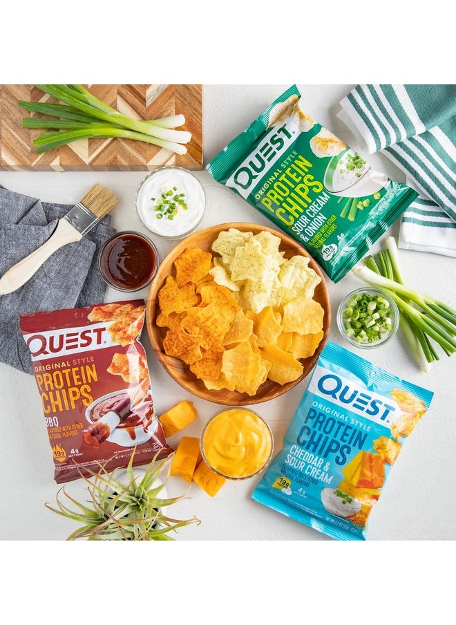 QUEST NUTRITION Quest Nutrition Protein Chips Variety Pack, BBQ, Cheddar & Sour Cream, Sour Cream & Onion, High Protein, Low Carb, 1.1 oz (Pack of 12)  - Image 4