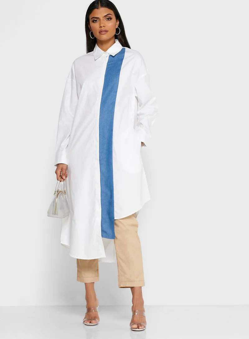 ANOTAH Colorblock Longline Shirt