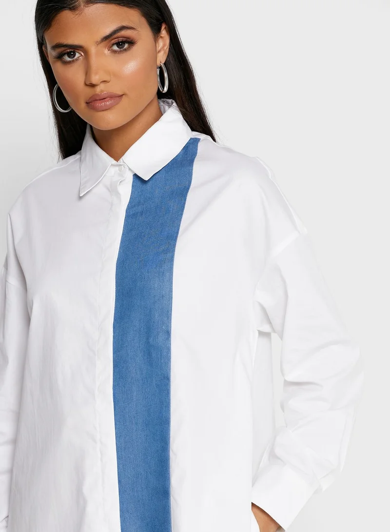 ANOTAH Colorblock Longline Shirt