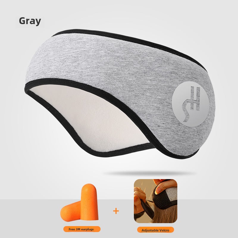 Winter Velvet Adjustable Earmuffs for Women Grey (Velcro + earplugs) DEZ26