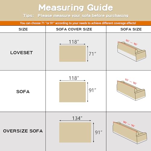 MYSKY HOME Couch Cover for Dogs, Washable Couch Covers, Non Slip Sofa Cover, Couch Cover 2 Cushion Sofa Dogs Furniture Protector with Tassels, Chenille Sofa Slipcover for Pets, 71"x118", Dark Grey - Image 5