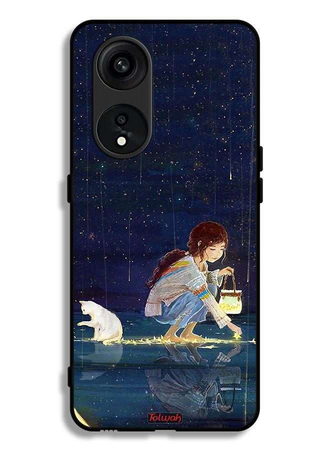 Tolwak Oppo Reno 8T 5G Protective Case Cover Collecting Stars Art - Image 1
