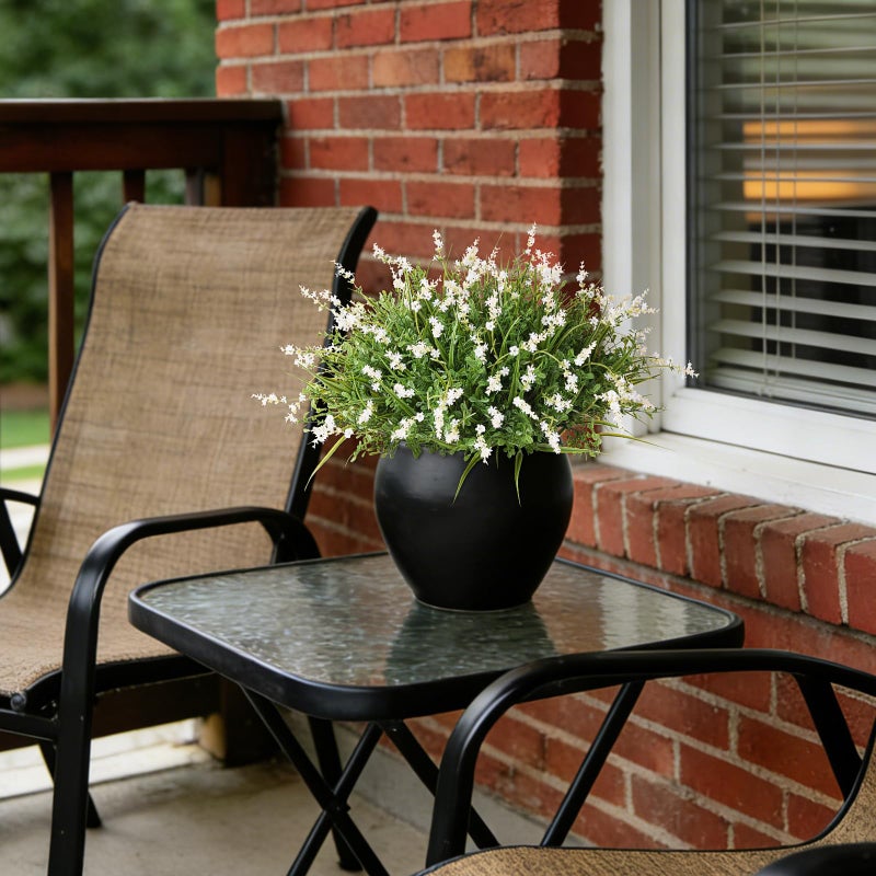 Hrobek Outdoor Faux Plants UV Resistant - 12 Bouquets Realistic Artificial Monkey Grass Greenery for Patio Garden Front Porch Decor Weatherproof Fake Plants for Outside - Image 5