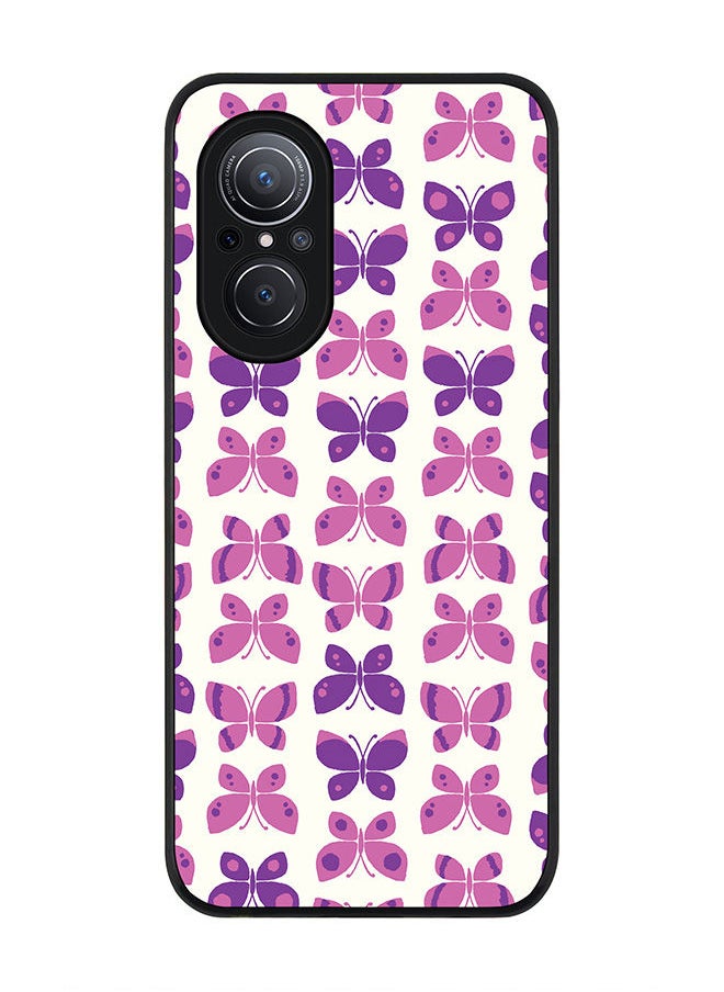 Stylizedd Rugged Black edge case for Huawei Nova 9 SE  Slim fit Soft Case Flexible Rubber Edges Anti Drop TPU Gel Thin Cover - Sweet Butterfly  - Image 1