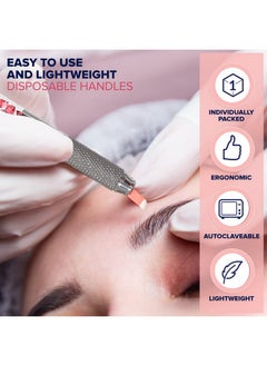 Stylia Microblading Supplies 20Piece Double Sided Manual Pen Kit For Permanent Makeup Supplies Durable Aluminum Pen With Lockpin Tech & Ergonomic Grip Shape Eye Brows  - Image 4
