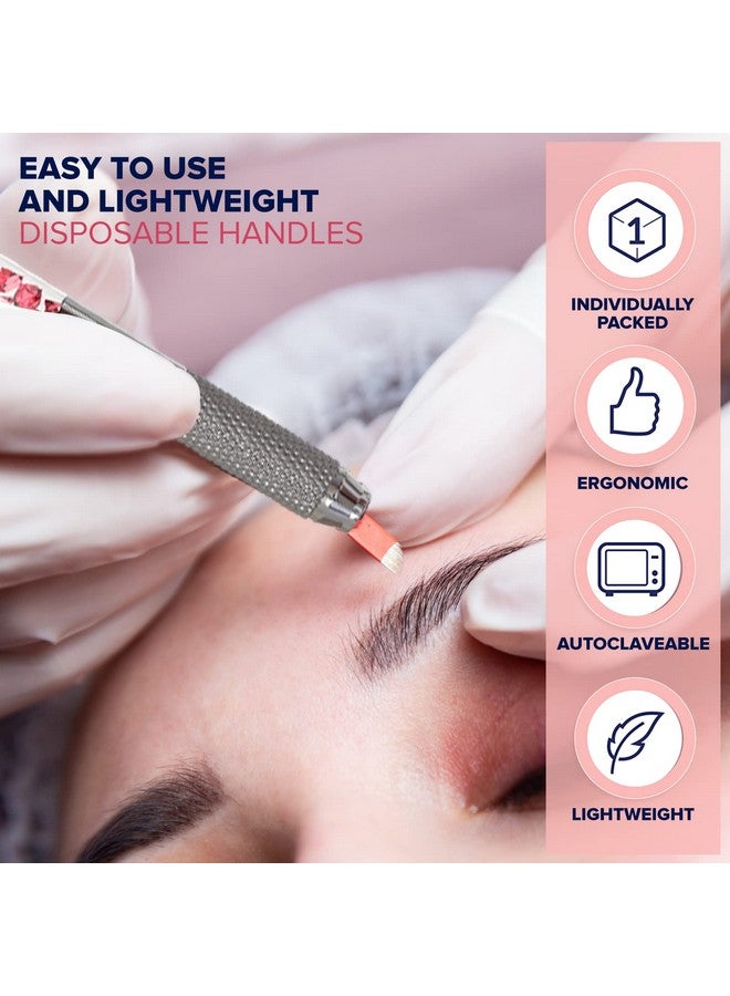 ستيليا لوازم Microblading مجموعة أقلام يدوية مزدوجة الجوانب مكونة من 20 قطعة لمستلزمات الماكياج الدائم قلم ألومنيوم متين مع تقنية Lockpin وقبضة مريحة على شكل حواجب العين  - Image 4