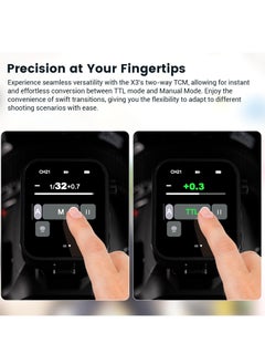 Excefore Godox X3-S TTL Wireless Flash Trigger for Sony Camera, OLED Touchscreen Flash Transmitter, 1/8000s HSS TTL TCM Function, Built-in Battery Support Quick Charge, for Sony A7IV A7C A7M4 A7R A7RIII  - Image 3