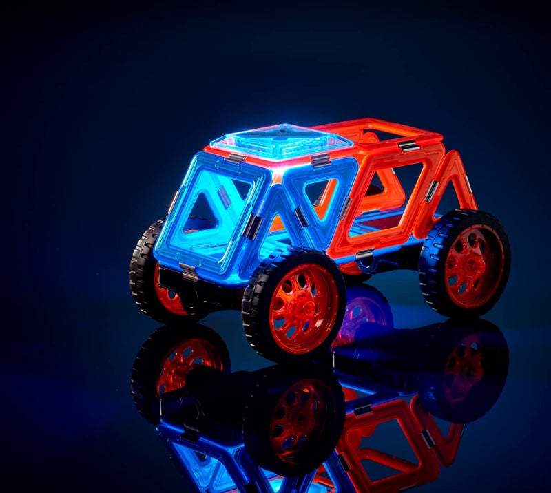 GeoSmart Night Cruiser STEM Vehicle Magnetic Building Set - Image 2