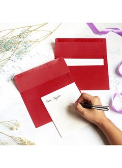 MATICAN Invitation Envelopes 100Pack 5X7 Envelopes A7 Envelopes For Invitations Red 5 1/4 X 7 1/4 Inches  - Image 2
