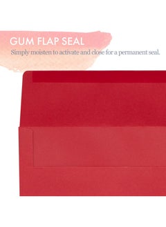 MATICAN Invitation Envelopes 100Pack 5X7 Envelopes A7 Envelopes For Invitations Red 5 1/4 X 7 1/4 Inches  - Image 5