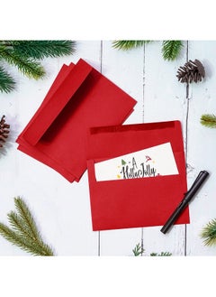 MATICAN Invitation Envelopes 100Pack 5X7 Envelopes A7 Envelopes For Invitations Red 5 1/4 X 7 1/4 Inches  - Image 3