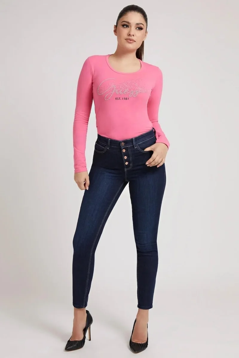يونايتد كولورز أوف بينتيون Guess Women's Denim Trousers W2RA28D4KF4