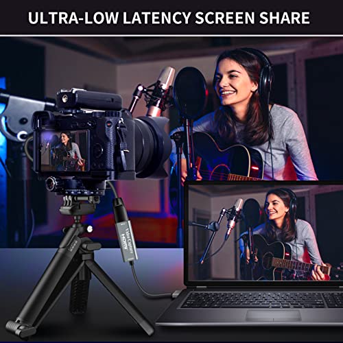 Papeaso Video Capture Cards, 4K HDMI to USB 3.0 Video Capture Device, 1080P HD 60fps Broadcast Live and Record Video Audio Grabber for Gaming, Streaming, Teaching, Video Conference (Silver) - Image 4