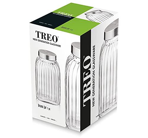Treo By Milton Bruno Storage Container, Glass Jar with Air Tight Steel Lid, 4800 ml, 1 Piece, Transparent Jar for Snacks, Pulses, Masala, Pickles, Cereals, Cookies, Dry Food - Image 5