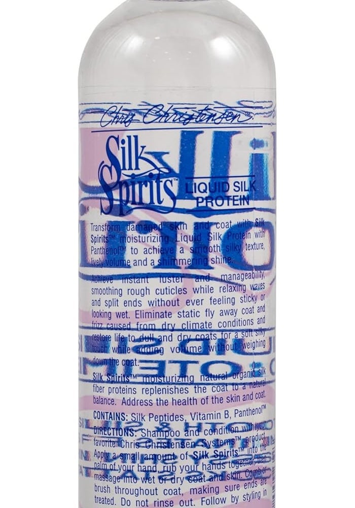 Chris Christensen Silk Spirits Liquid Silk Protein Conditioner for Dogs and Cats - 8oz - Image 2