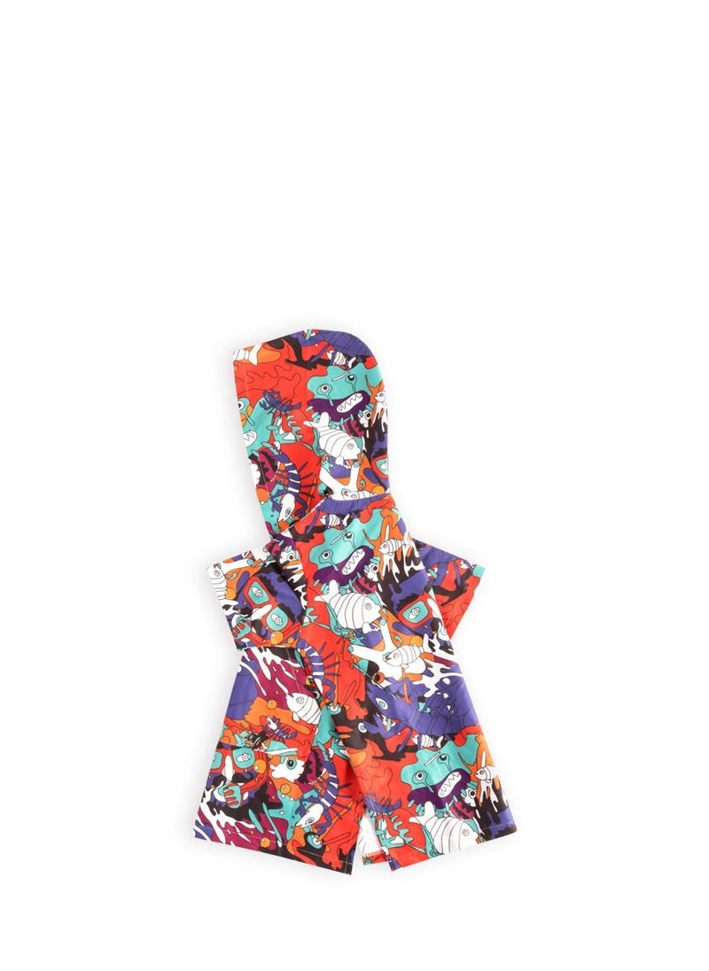 Y&D Children'S Beach Cape,Hooded Beach Towel,Super Soft Plush Bath Cap,Suitable For Boys And Girls(Comic Design)  - Image 2