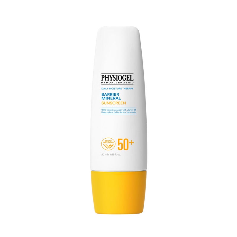 Physiogel Physiogel Daily Moisture Therapy Barrier Mineral Sunscreen Broad Spectrum 50 | Water Resistant & Safe for Sensitve Skin | Strenghten Skin Barrier | Reef Friendly, Paraben-Free, Dermatologically Tested