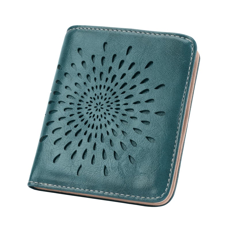 APHISON Womens Wallet, Slim Small Wallet for Women RFID Wallet Women Sunflower Leather ID Credit Card Holder whit Zipper Coin Pocket Bifold Compact Wallet - Image 1