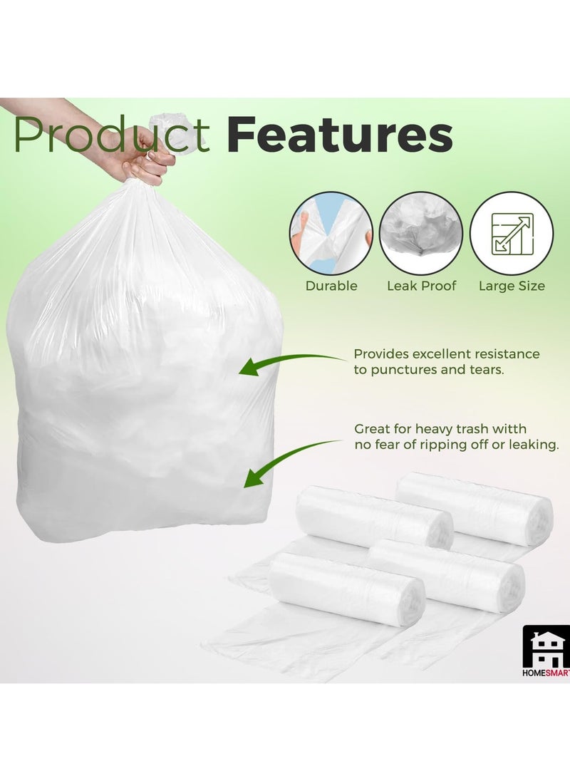 Home Smart Home Smart Bin Trash Plastic Bags Pack of 4 Rolls Total 120 Bags 54 x 60cm (10 Gallons) Good for Room and Office (120 bags)  - Image 2