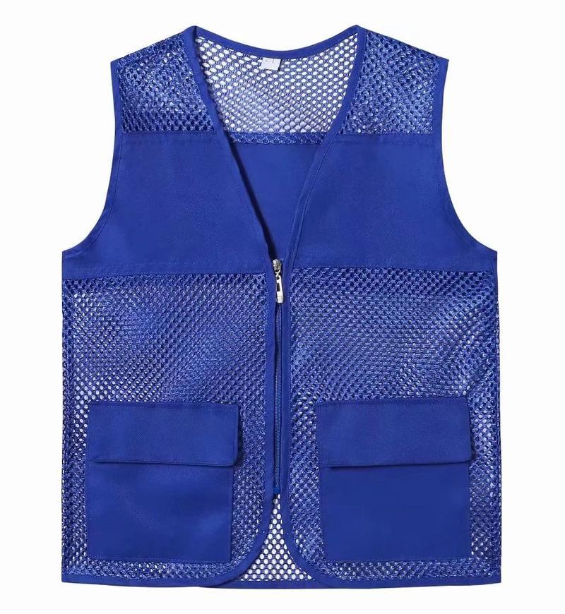 Fishing net vest custom printed logo early education trusteeship training counseling overalls advertising volunteers volunteer vest Green - Image 3