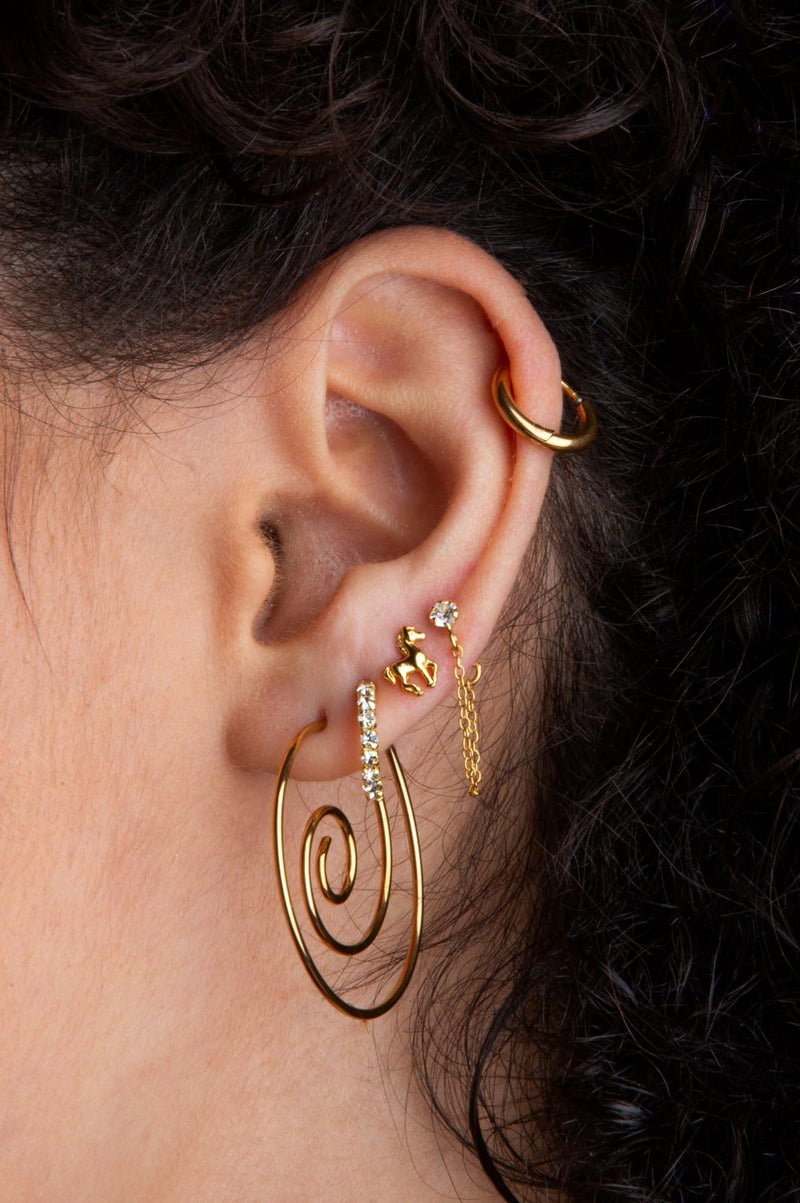 Pierced Owl 14-20GA Stainless Steel Small Spiral Coiled Hoop Earrings, Sold as a Pair (0.8mm (20GA), Silver Tone) - Image 3