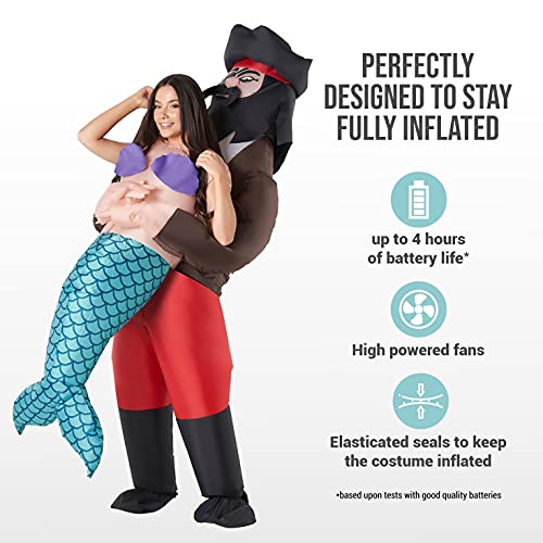 Morph Mermaid Costume Adult, Pirate Mermaid Costume Women, Inflatable Costumes for Adults, Halloween Costumes for Adults - Image 2