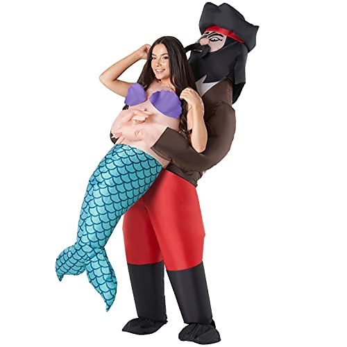 Morph Mermaid Costume Adult, Pirate Mermaid Costume Women, Inflatable Costumes for Adults, Halloween Costumes for Adults - Image 3