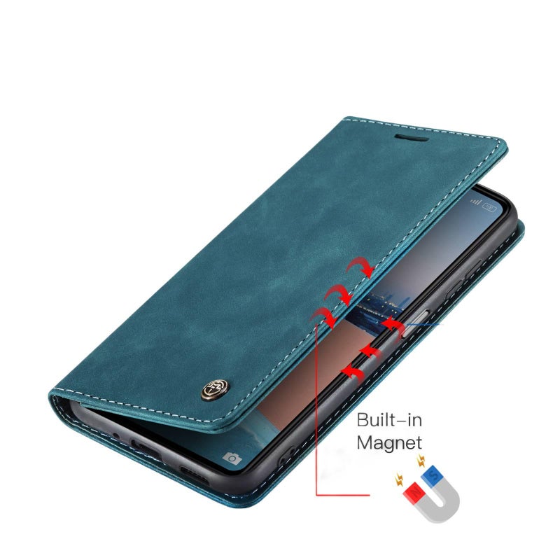 غطاء MagSafe بTPU لـ Redmi Note 13 Pro مع حامل بطاقات وحماية من السقوط مع مقاوم للصدمات مع حامل قائم مع مغناطيس قوي باللون بني مغناطيسي بوظيفة حامل من مادة TPU باللون البني باللون. - Image 5