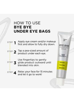 IT COSMETICS IT Cosmetics Bye Bye Under Eye Bags Treatment For Women & Men - Temporary Eye Bag Reducer & Under Eye Corrector Depuffs, Tightens, Smooths & Reduces Look of Wrinkles & Fine Lines - 0.5 Fl. Oz  - Image 5