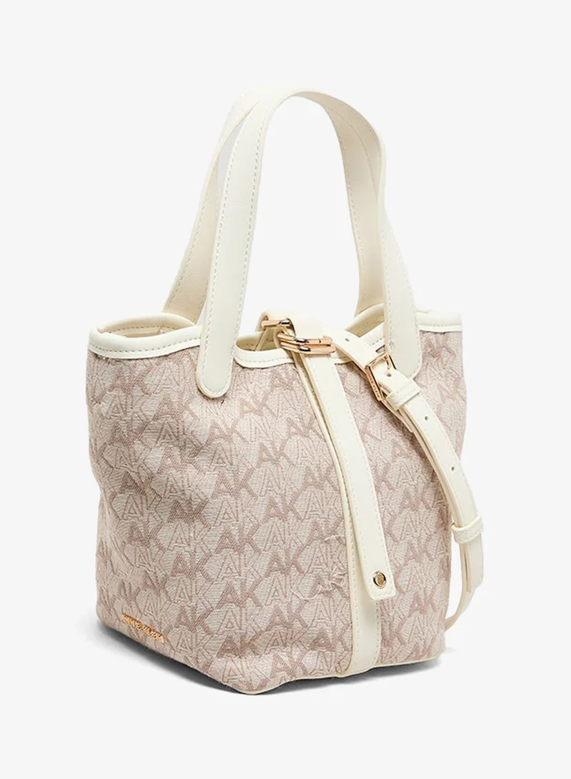 ANNE KLEIN  Anne Klein Monogram Patterned Pu Bucket Bag for Women | Best Price UAE