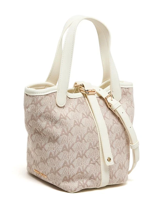 Anne Klein  Monogram Patterned PU Bucket Bag for Women | Best Price UAE