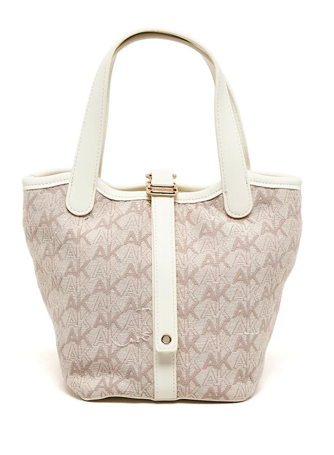 Monogram Patterned PU Bucket Bag