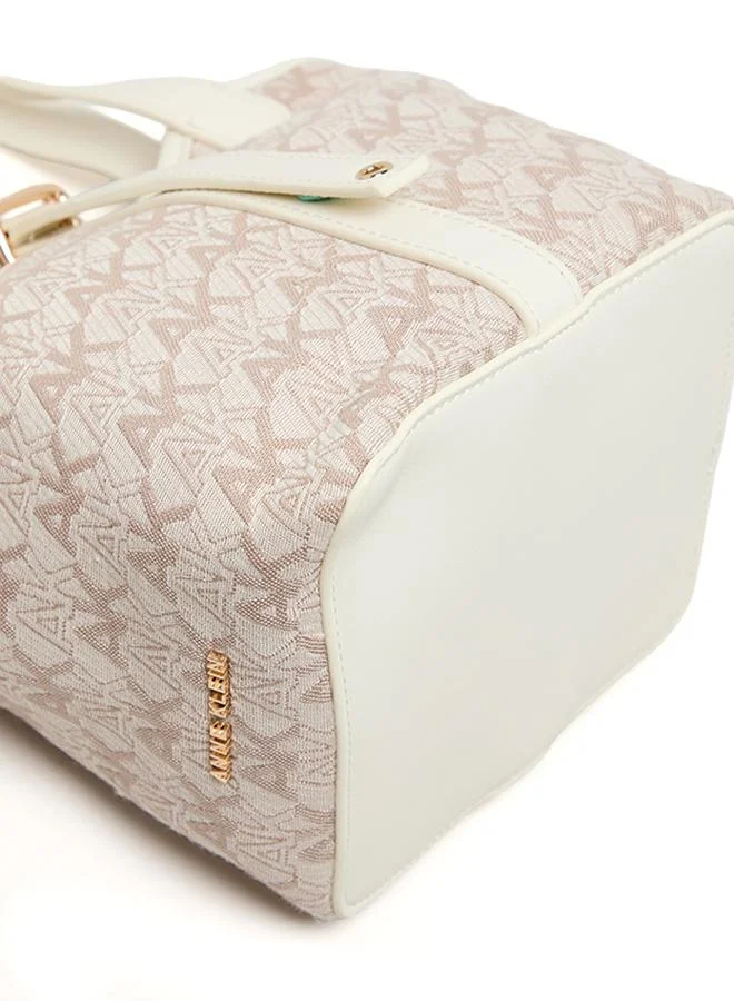 Anne Klein  Monogram Patterned PU Bucket Bag for Women | Best Price UAE