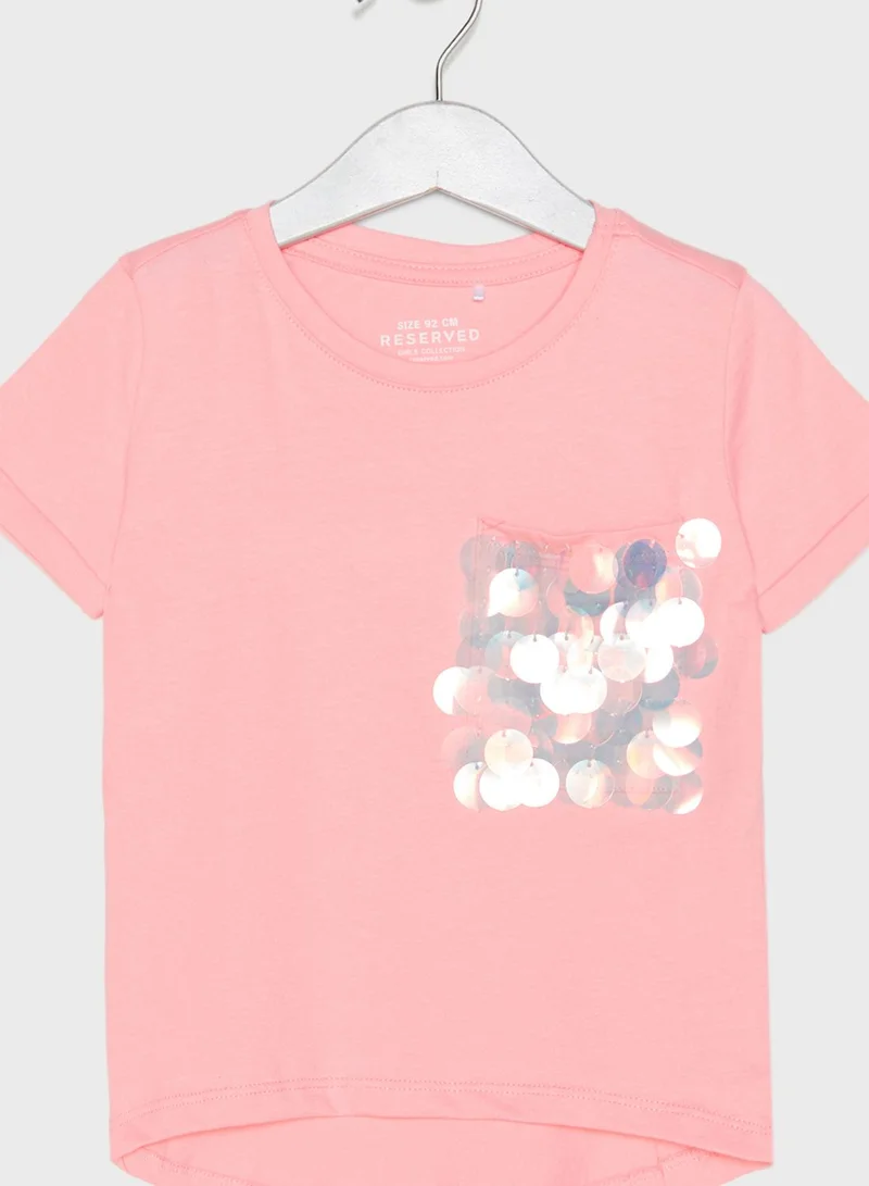Reserved Kids Sequin Detail T-Shirt