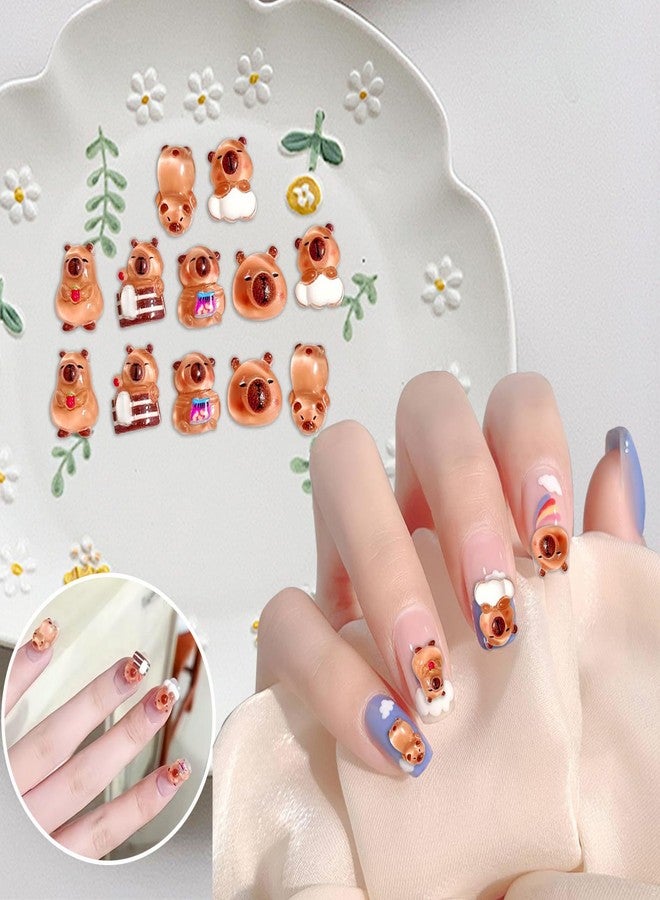 Rexinc 110PCS Mini Resin Capybara Decor for Dollhouse Resin Tiny Animals Figures to Hide Cute capibaras Gifts for Crafts Micro Miniature Capybara for Fairy Garden Micro Landscape Decoration - Image 4