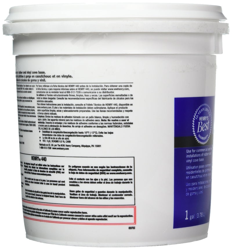 Henry, WW Company 12111 12111 GAL Cove Base Adhesive - Image 3