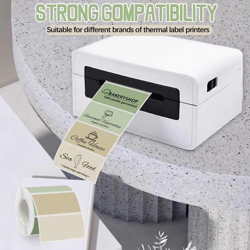 Starboling 2x1 Thermal Labels,Address Barcode Self-Adhesive Thermal Printer Stickers for Logo Design,Name/Price Tag,Addressï¼ˆGreen Gradientï¼‰ - Image 4