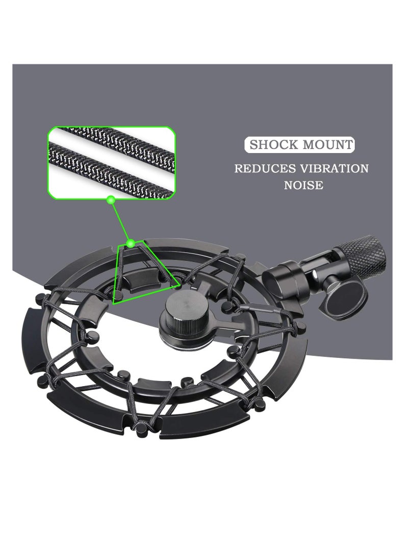 SYOSI - MV7 Shock Mount, Reduces Vibration Noise, Professional Shockmount, Matching Mic Boom Arm Stand, Compact Design, Boom Arm Capability, More Streamlined Design Compatible for Shure MV7 Mic - Image 1