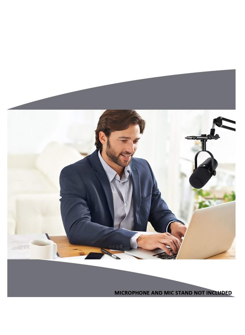 SYOSI - MV7 Shock Mount, Reduces Vibration Noise, Professional Shockmount, Matching Mic Boom Arm Stand, Compact Design, Boom Arm Capability, More Streamlined Design Compatible for Shure MV7 Mic - Image 1