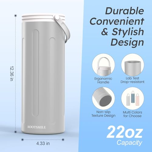 AOOTSMILE Portable Breast Milk Cooler for Travel, 22oz Large Capacity Breastmilk Chiller for Working Moms, 360° Cooling Keeps Milk Chilled 24 Hours, Includes 2 Baby Bottles, Breastfeeding Essentials - Image 2