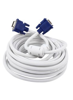Haing VGA TO VGA WHITE CABLE 10 METERS HAING 3+4 OD7.0 Hi-0010-VGA  - Image 1