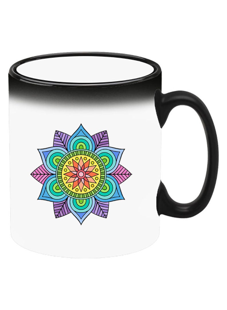 Theodor Color Changing Heat Sensitive Ceramic Mug, Image Revealed When HOT Liquid is Added! Mandala - Image 2