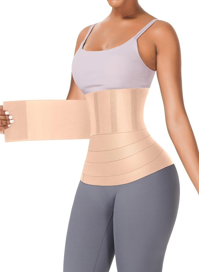 FeelinGirl Waist Trainer for Women Sauna Belt Tummy Wrap Plus Size Beige, Beige, One Size - Image 1