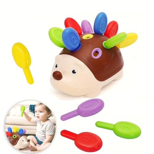 Vamotto Fine Motor Skills Toys for Toddlers 13 Hedgehog Montessori Toys with Color Sorting Counting Sensory Learning Toys for Baby 1236 Months Educational Toys Gift for Boys Girls - Image 1