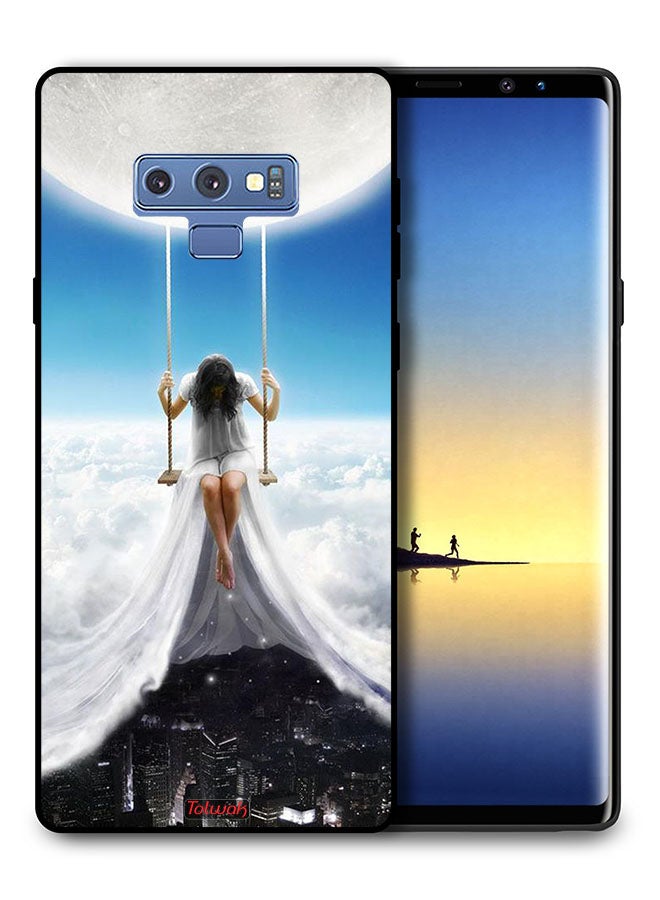 Tolwak Samsung Galaxy Note 9 Protective Case Cover Moon Clouds Town Art  - Image 1