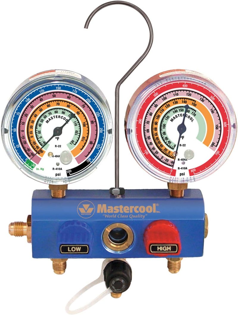 MASTERCOOL مجموعة مانيفولد ثلاثية الاتجاهات من ماستركول مع عدادات وخراطيم - Image 2